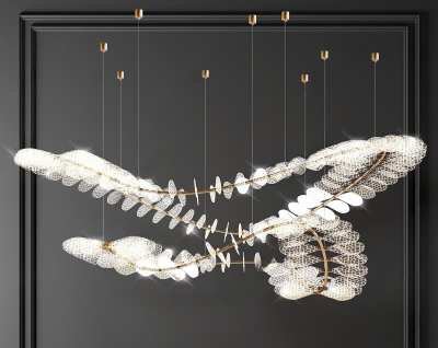 现代水晶灯3D模型下载